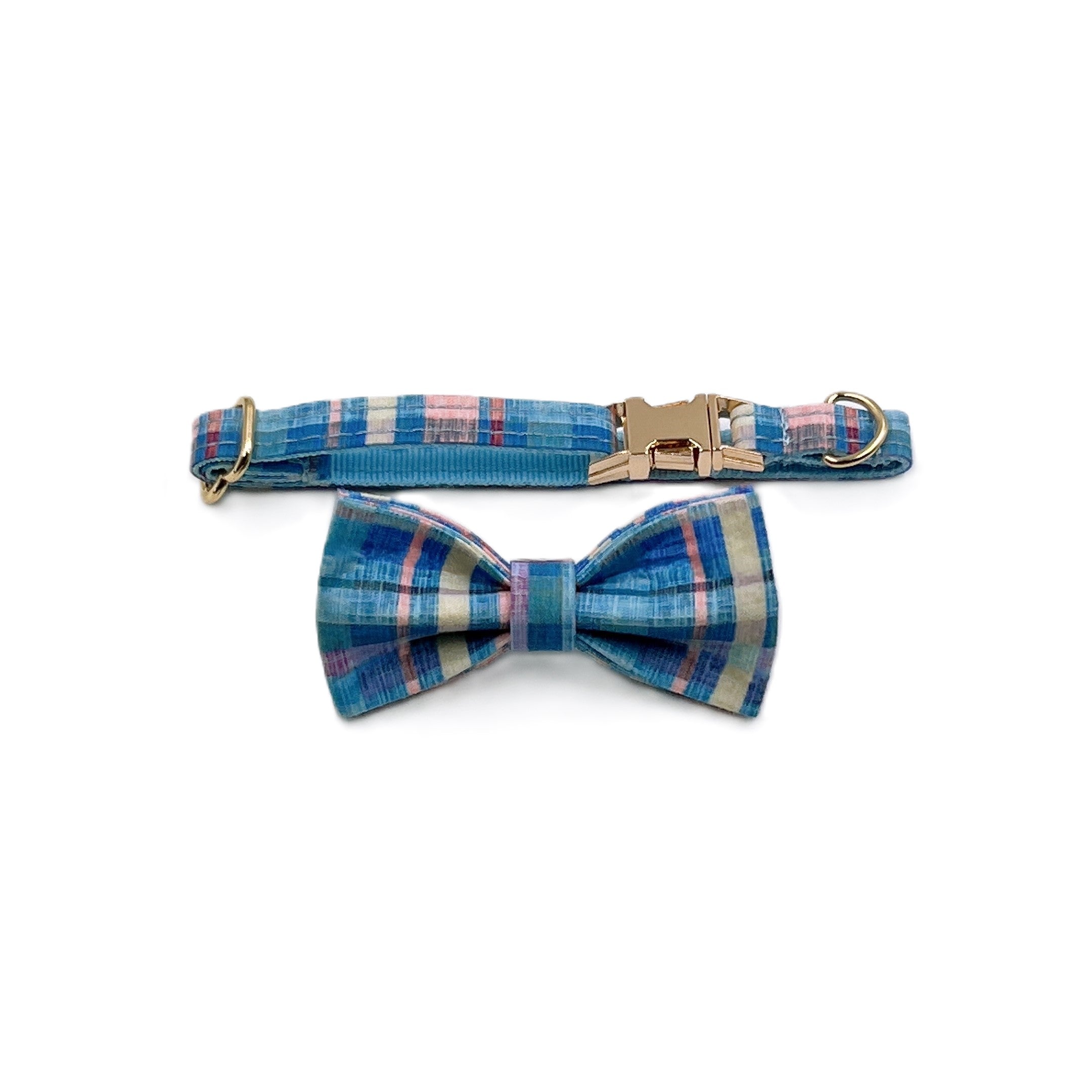 Seaside Plaid Cat Collar