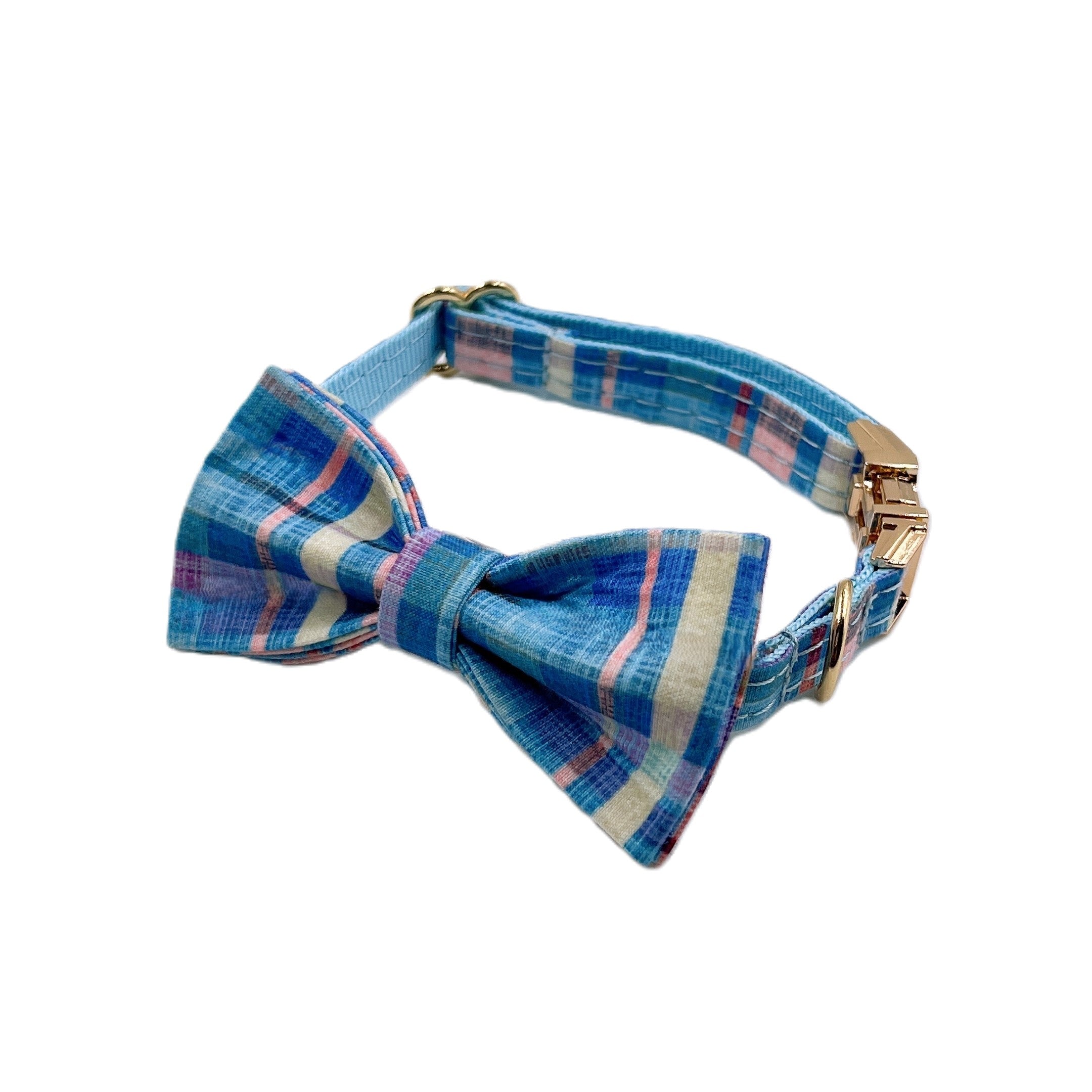 Seaside Plaid Cat Collar