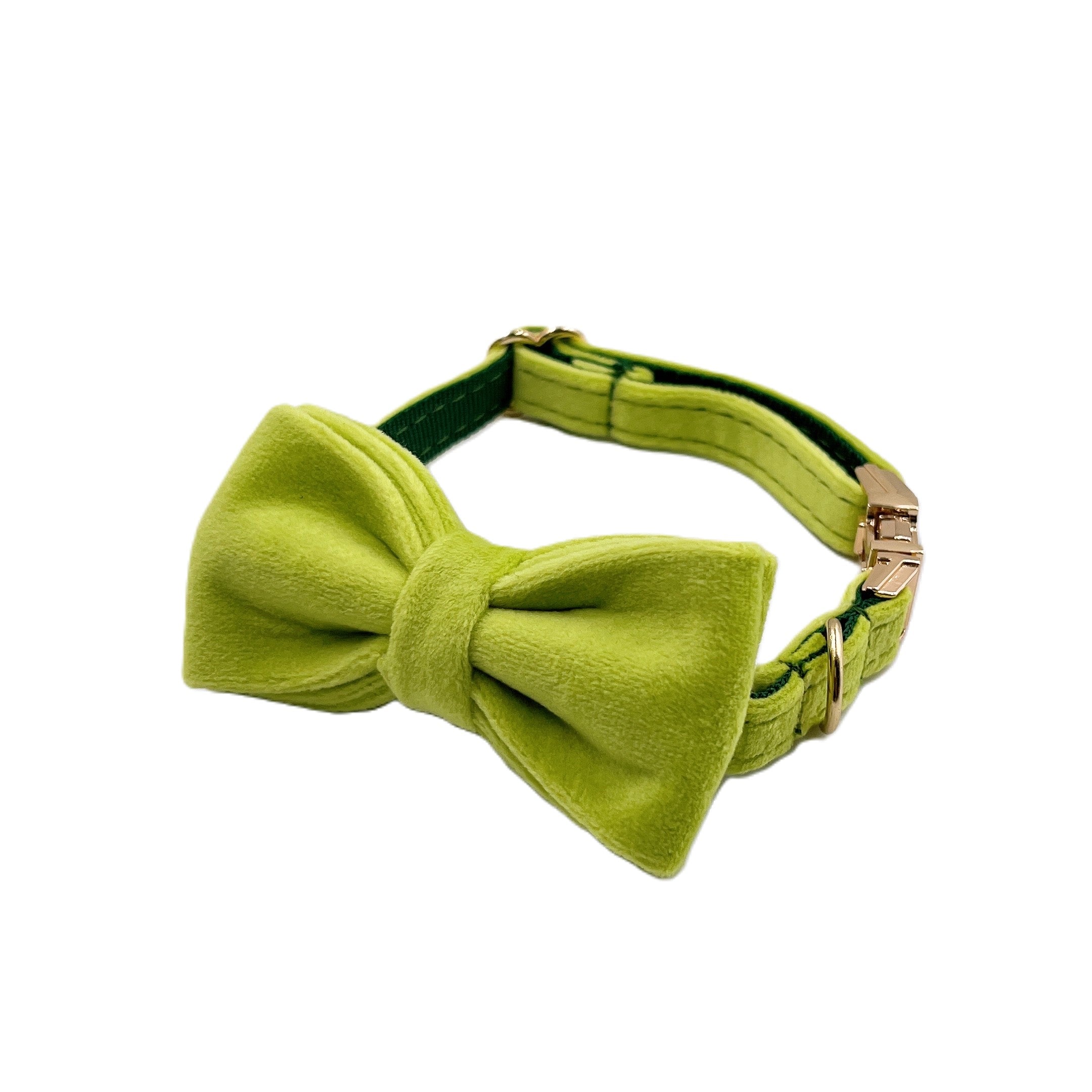 Green Velvet Cat Collar