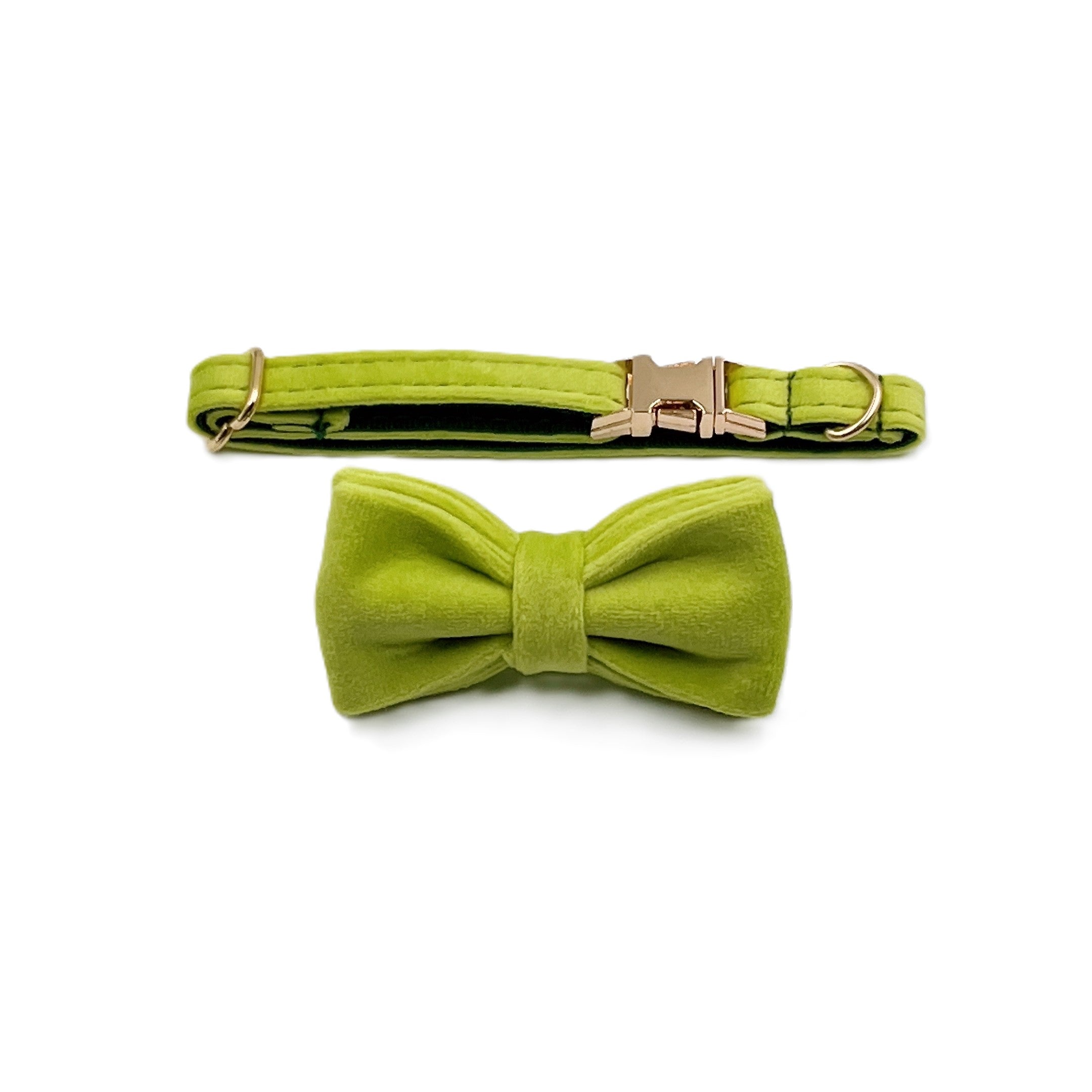 Green Velvet Cat Collar